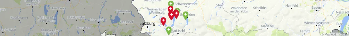 Kartenansicht für Apotheken-Notdienste in der Nähe von Nußdorf am Attersee (Vöcklabruck, Oberösterreich)